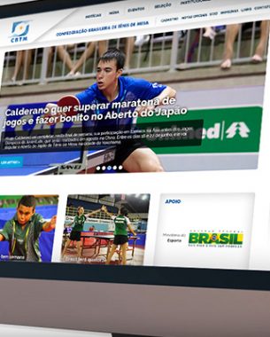 A.Companhia realizou o projeto de redesign do website da Confederação Brasileira de Tênis de Mesa.
